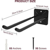 Darrahopens Home & Garden > DIY > Hardware Hooks Garage Hooks, Wall Mounted Coat Rack, Shed Organizer, Heavy Duty Tool Organizer, Garage Storage Utility Hooks For (2
