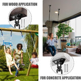 Darrahopens Home & Garden > DIY > Hardware Hooks Hanging Chair Ceiling Mount Swing Suspension Hook with Screws for Concrete Wood - 360° Swivel for Porch Playground Trapeze Seat Yoga