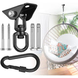 Darrahopens Home & Garden > DIY > Hardware Hooks Hanging Chair Ceiling Mount Swing Suspension Hook with Screws for Concrete Wood - 360° Swivel for Porch Playground Trapeze Seat Yoga