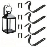 Darrahopens Home & Garden > DIY > Hardware Hooks Hanging hooks - Set of 4 - Wall mounting - Suitable for bird feeders - Black - Suitable for indoor and outdoor use