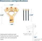 Darrahopens Home & Garden > DIY > Hardware Hooks Heavy Duty Picture Hooks Hold Up to 45 kg - 10-pack with Nails | Picture Hooks for Drywall - Mirrors