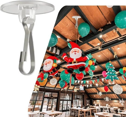 Darrahopens Home & Garden > DIY > Hardware Hooks Hooks - (100 pieces per pack) - Self-adhesive hooks - Self-adhesive hooks - Self-adhesive ceiling hooks - Super strong adhesion - Small and transparent - Will not damage walls - No drilling required - Removable - Suitable for holidays, weddings,