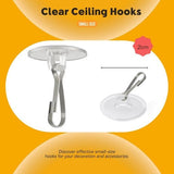 Darrahopens Home & Garden > DIY > Hardware Hooks Hooks - (100 pieces per pack) - Self-adhesive hooks - Self-adhesive hooks - Self-adhesive ceiling hooks - Super strong adhesion - Small and transparent - Will not damage walls - No drilling required - Removable - Suitable for holidays, weddings,