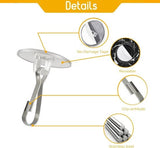 Darrahopens Home & Garden > DIY > Hardware Hooks Hooks - (100 pieces per pack) - Self-adhesive hooks - Self-adhesive hooks - Self-adhesive ceiling hooks - Super strong adhesion - Small and transparent - Will not damage walls - No drilling required - Removable - Suitable for holidays, weddings,