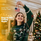 Darrahopens Home & Garden > DIY > Hardware Hooks Hooks - (100 pieces per pack) - Self-adhesive hooks - Self-adhesive hooks - Self-adhesive ceiling hooks - Super strong adhesion - Small and transparent - Will not damage walls - No drilling required - Removable - Suitable for holidays, weddings,