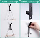 Darrahopens Home & Garden > DIY > Hardware Hooks Hooks - 6 pieces - Black clothes hooks - Suitable for screwing with a hidden hole - Modern wall coat rack - For jackets, coats, hats, scarves, towels, handbags, etc.