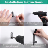 Darrahopens Home & Garden > DIY > Hardware Hooks Hooks - 6 pieces - Black clothes hooks - Suitable for screwing with a hidden hole - Modern wall coat rack - For jackets, coats, hats, scarves, towels, handbags, etc.