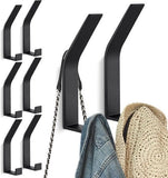 Darrahopens Home & Garden > DIY > Hardware Hooks Hooks - 6 pieces - Black clothes hooks - Suitable for screwing with a hidden hole - Modern wall coat rack - For jackets, coats, hats, scarves, towels, handbags, etc.