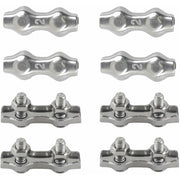 Darrahopens Home & Garden > DIY > Hardware Hooks M2 Duplex Cable Clips 304 Stainless Steel Duplex Cable Clips For Wire ROpe Clotheslines Sun Sails Hanging Patio Fixed 8