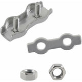Darrahopens Home & Garden > DIY > Hardware Hooks M2 Duplex Cable Clips 304 Stainless Steel Duplex Cable Clips For Wire ROpe Clotheslines Sun Sails Hanging Patio Fixed 8