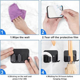 Darrahopens Home & Garden > DIY > Hardware Hooks Mop hook - Wall broom hook - Wall broom holder without drilling - 4-pack