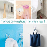 Darrahopens Home & Garden > DIY > Hardware Hooks Self-adhesive hooks - transparent - waterproof - self-adhesive wall hooks - suitable for keys - bathroom, shower, outdoor, kitchen, door - practical pack of 24