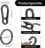 Darrahopens Home & Garden > DIY > Hardware Hooks Set of 4 Carabiner Keychains - Small Metal Carabiners - Detachable - Suitable for Car Keys - Carabiner Keychains for Backpacking, Camping and Travel - Keychain Hook