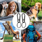 Darrahopens Home & Garden > DIY > Hardware Hooks Set of 4 Carabiner Keychains - Small Metal Carabiners - Detachable - Suitable for Car Keys - Carabiner Keychains for Backpacking, Camping and Travel - Keychain Hook