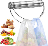 Darrahopens Home & Garden > DIY > Hardware Hooks Shopping Bag Handles - Labor-Saving Tools - Supports up to 23kg - Made of Stainless Steel - Reusable - Suitable for supermarkets, home, travel, market, laundry and camping