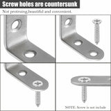 Darrahopens Home & Garden > DIY > Hardware Hooks Stainless Steel Corner Brackets 40x40mm 13pcs Furniture Repair Silver Compatible with Furniture Brands