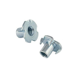 Darrahopens Home & Garden > DIY > Hardware Hooks T Nut Claw Nut 4 Sided Nut Claw Fitting M6 X 12 Mm 50 pcs