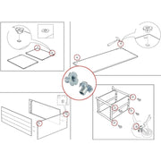 Darrahopens Home & Garden > DIY > Hardware Hooks T Nut Claw Nut 4 Sided Nut Claw Fitting M6 X 12 Mm 50 pcs