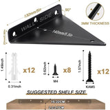 Darrahopens Home & Garden > DIY > Hardware Hooks Triangle Shelf Brackets 14cm, Iron Floating Shelf Brackets Wall Mounted, Metal DIY Open Shelf Brackets