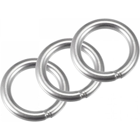 Darrahopens Home & Garden > DIY > Hardware Hooks Welded Ring Stainless Steel 304 50Mm External Diameter 8Mm Thickness 3 pcs