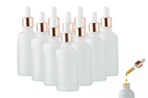 Darrahopens Home & Garden > DIY > Kitchen & Bathroom DIY 10 Pack Glass Dropper Bottles Rose Gold Caps for Essential Oils - 15ml
