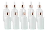 Darrahopens Home & Garden > DIY > Kitchen & Bathroom DIY 10 Pack Glass Dropper Bottles Rose Gold Caps for Essential Oils - 50ml