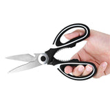 Darrahopens Home & Garden > DIY > Kitchen & Bathroom DIY 2 pack Kitchen Shears Multi Purpose Strong Stainless Steel Kitchen Utility Scissors with Cover Poulry,Fish, Meat, Vegetables Herbs, Bones, Dishwasher Safe (Black)