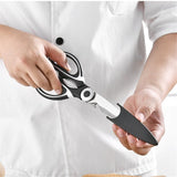 Darrahopens Home & Garden > DIY > Kitchen & Bathroom DIY 2 pack Kitchen Shears Multi Purpose Strong Stainless Steel Kitchen Utility Scissors with Cover Poulry,Fish, Meat, Vegetables Herbs, Bones, Dishwasher Safe (Black)