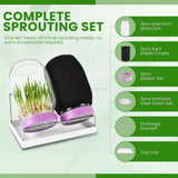 2-Pack Seed Sprouting Jar – Odor-Free, Safe & Rust-Resistant, Sturdy & Durable for Sprouting Broccoli, Beans & Alfalfa