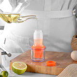 Darrahopens Home & Garden > DIY > Kitchen & Bathroom DIY 2 Pack Silicone Pressing Oil Bottle Brush with Lid Baking Sauce Bottle Salad Dressing Bottle Barbecue Sauce Brush Oil Pot Home Kitchen Oil Brush Tool (Orange)