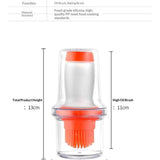 Darrahopens Home & Garden > DIY > Kitchen & Bathroom DIY 2 Pack Silicone Pressing Oil Bottle Brush with Lid Baking Sauce Bottle Salad Dressing Bottle Barbecue Sauce Brush Oil Pot Home Kitchen Oil Brush Tool (Orange)