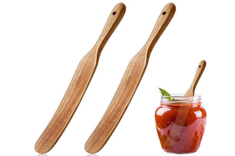 Darrahopens Home & Garden > DIY > Kitchen & Bathroom DIY 2 Pack Wooden Spatulas for Baking Mixing Sourdough and Cooking