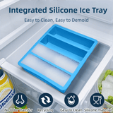 Darrahopens Home & Garden > DIY > Kitchen & Bathroom DIY 2-Packs Black Flexible 4-Grid Silicone Long Ice Cube Tray with Lid - Easy Release Reusable Mold for Narrow Bottles & Cocktails