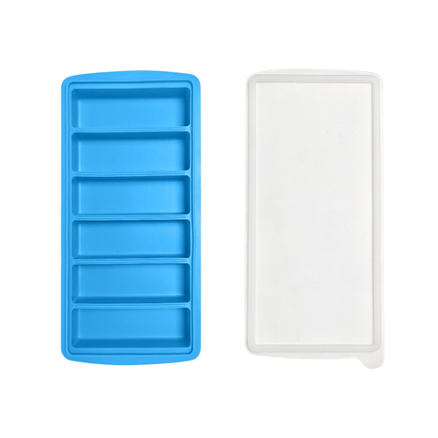 Darrahopens Home & Garden > DIY > Kitchen & Bathroom DIY 2-Packs Blue 6-Grid Extra Long Silicone Ice Cube Tray - Easy Release Reusable Food Grade Mold for Whiskey, Cocktails & Commercial Use
