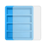 Darrahopens Home & Garden > DIY > Kitchen & Bathroom DIY 2-Packs Blue Flexible 4-Grid Silicone Long Ice Cube Tray with Lid - Easy Release Reusable Mold for Narrow Bottles & Cocktails