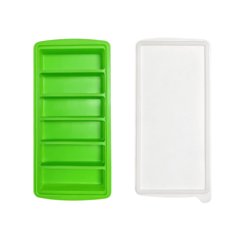 Darrahopens Home & Garden > DIY > Kitchen & Bathroom DIY 2-Packs Green 6-Grid Extra Long Silicone Ice Cube Tray - Easy Release Reusable Food Grade Mold for Whiskey, Cocktails & Commercial Use