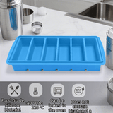 Darrahopens Home & Garden > DIY > Kitchen & Bathroom DIY 2-Packs Grey 6-Grid Extra Long Silicone Ice Cube Tray - Easy Release Reusable Food Grade Mold for Whiskey, Cocktails & Commercial Use