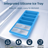 Darrahopens Home & Garden > DIY > Kitchen & Bathroom DIY 2-Packs Grey 6-Grid Extra Long Silicone Ice Cube Tray - Easy Release Reusable Food Grade Mold for Whiskey, Cocktails & Commercial Use