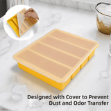 Darrahopens Home & Garden > DIY > Kitchen & Bathroom DIY 2-Packs Grey Flexible 4-Grid Silicone Long Ice Cube Tray with Lid - Easy Release Reusable Mold for Narrow Bottles & Cocktails