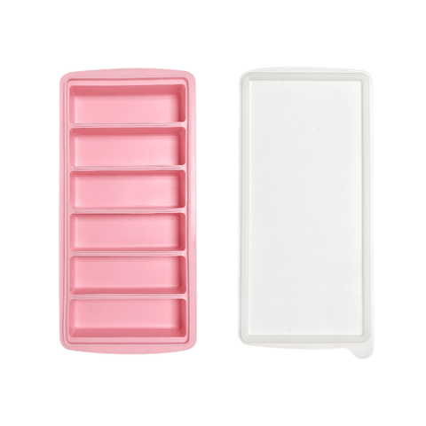 Darrahopens Home & Garden > DIY > Kitchen & Bathroom DIY 2-Packs Pink 6-Grid Extra Long Silicone Ice Cube Tray - Easy Release Reusable Food Grade Mold for Whiskey, Cocktails & Commercial Use