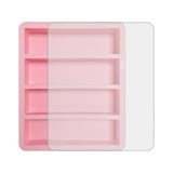Darrahopens Home & Garden > DIY > Kitchen & Bathroom DIY 2-Packs Pink Flexible 4-Grid Silicone Long Ice Cube Tray with Lid - Easy Release Reusable Mold for Narrow Bottles & Cocktails