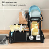 Darrahopens Home & Garden > DIY > Kitchen & Bathroom DIY 2 Tier Dish Drainer Rack with Drain Basket