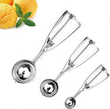 Darrahopens Home & Garden > DIY > Kitchen & Bathroom DIY 3 Pack Stainless Steel Ice Cream Scoops with Trigger Release