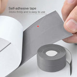 Darrahopens Home & Garden > DIY > Kitchen & Bathroom DIY 3 ROlls Waterproof Sealing Strip, Bathroom Seal, Pvc Self-Adhesive Caulking Tape For Kitchen, Toilet, Bathtub (Grey)