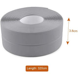 Darrahopens Home & Garden > DIY > Kitchen & Bathroom DIY 3 ROlls Waterproof Sealing Strip, Bathroom Seal, Pvc Self-Adhesive Caulking Tape For Kitchen, Toilet, Bathtub (Grey)