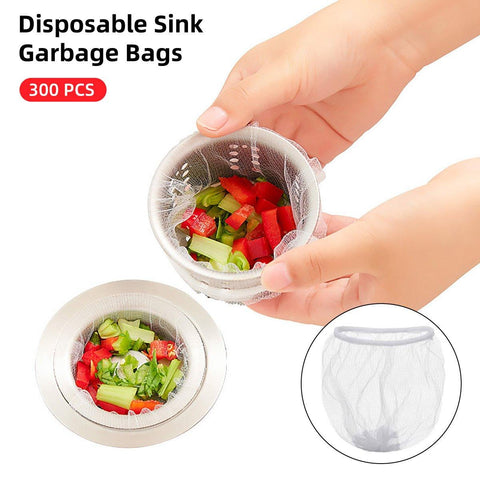 Darrahopens Home & Garden > DIY > Kitchen & Bathroom DIY 300pcs Disposable Kitchen Sink Strainer Anti Clogging Sewer Mesh Pocket Filter
