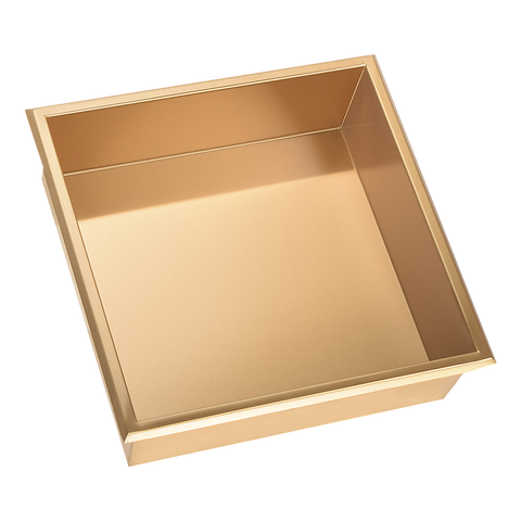 Darrahopens Home & Garden > DIY > Kitchen & Bathroom DIY 336 x 336 x 101mm Shower Niche Single Shelf Organizer No Tile Needed in Gold