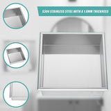 Darrahopens Home & Garden > DIY > Kitchen & Bathroom DIY 336 x 336 x 101mm Shower Niche Single Shelf Organizer No Tile Needed in Stainless Steel Finish