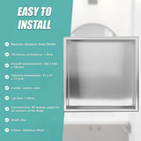 Darrahopens Home & Garden > DIY > Kitchen & Bathroom DIY 336 x 336 x 101mm Shower Niche Single Shelf Organizer No Tile Needed in Stainless Steel Finish