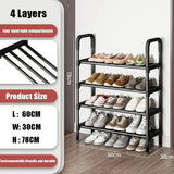Darrahopens Home & Garden > DIY > Kitchen & Bathroom DIY 4-Layer Multi-Function Shoe Rack Space Saver